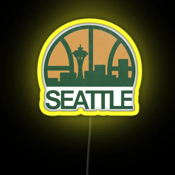 Seattle Sonics RGB Neon Sign