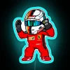 sebastian vettel mini rgb neon sign blue 22222