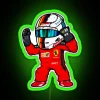 Mini Sebastian Vettel neon sign with RGB lighting in green