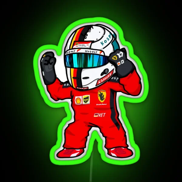 Seb Vettel Mini RGB Neon Sign