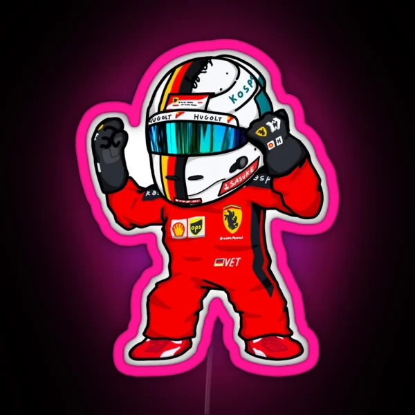 Seb Vettel Mini RGB Neon Sign