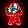sebastian vettel mini rgb neon sign red
