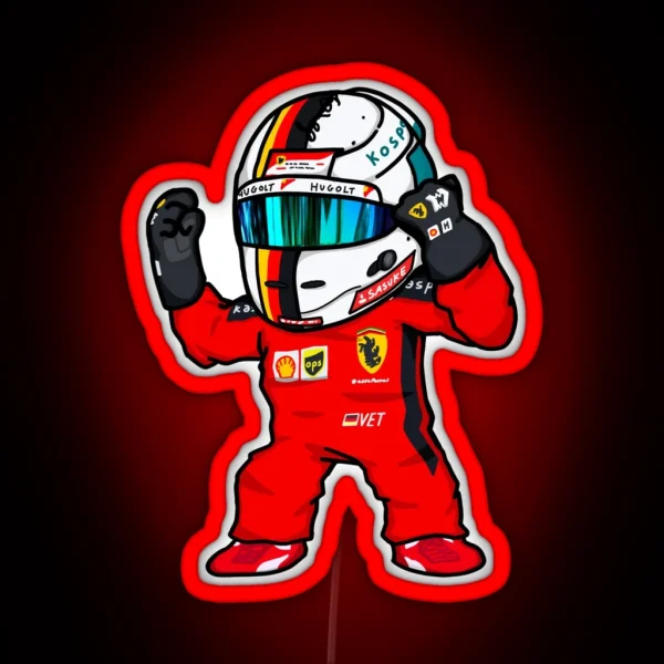 Seb Vettel Mini RGB Neon Sign