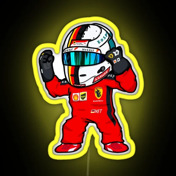 Seb Vettel Mini RGB Neon Sign
