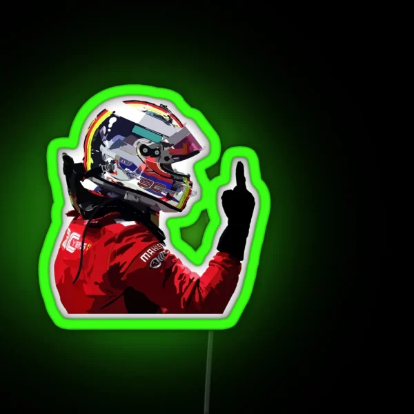 Sebastian Vettel RGB Neon Sign