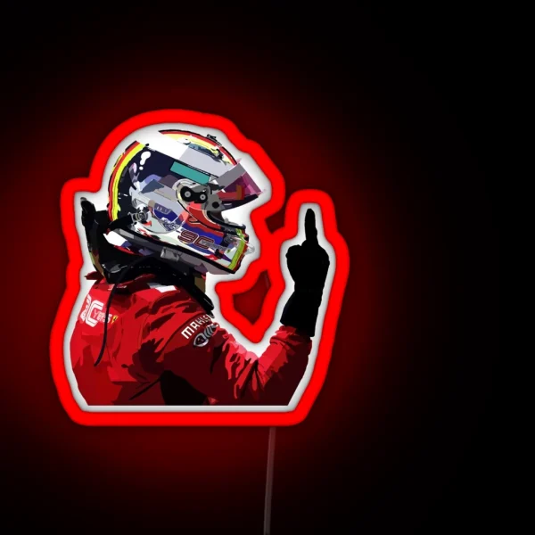 Sebastian Vettel RGB Neon Sign