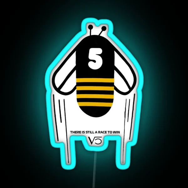 Sebastian Vettel Save The Bees RGB Neon Sign