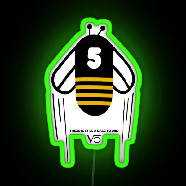 Sebastian Vettel Save The Bees RGB Neon Sign