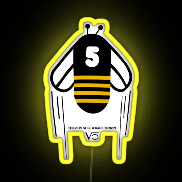 Sebastian Vettel Save The Bees RGB Neon Sign