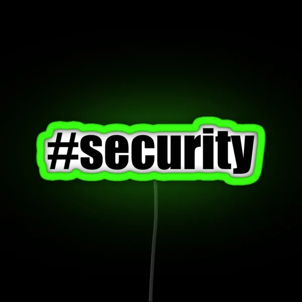 Security Hashtag Security RGB Neon Sign