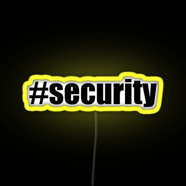 Security Hashtag Security RGB Neon Sign