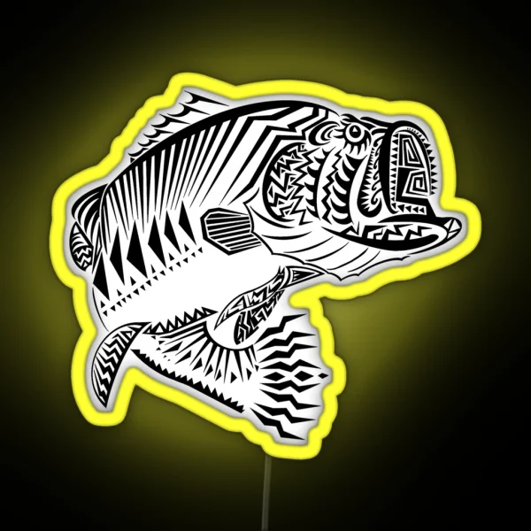 Segmented LARGEMOUTH BASS RGB Neon Sign