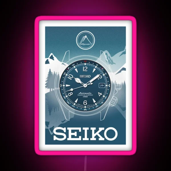 Seiko Alpinist Blue RGB Neon Sign
