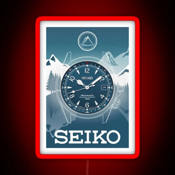 Seiko Alpinist Blue RGB Neon Sign