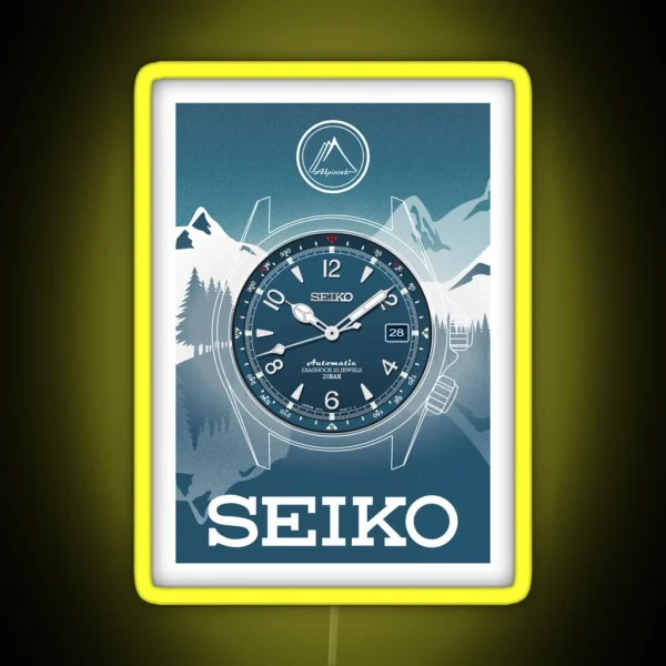 Seiko Alpinist Blue RGB Neon Sign