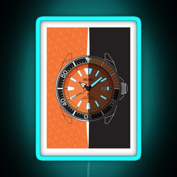 Seiko Samurai Orange RGB Neon Sign