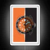 RGB Neon Sign Displaying Samurai Seiko in Orange and Green Lighting