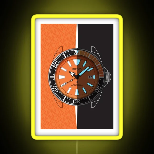 Seiko Samurai Orange RGB Neon Sign