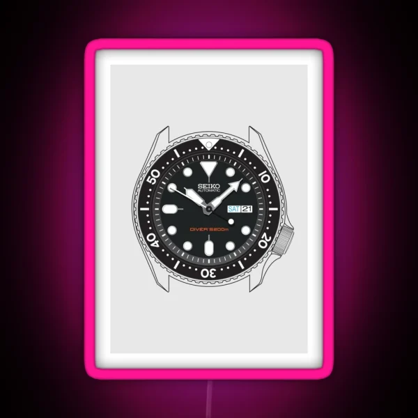 Seiko SKX 007 RGB Neon Sign