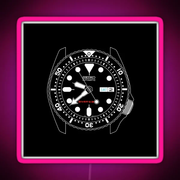 Seiko SKX Diver RGB Neon Sign