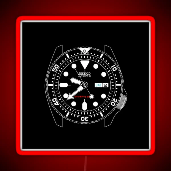 Seiko SKX Diver RGB Neon Sign
