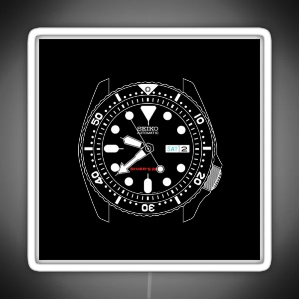 Seiko SKX Diver RGB Neon Sign