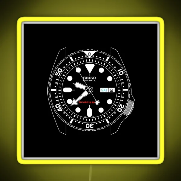 Seiko SKX Diver RGB Neon Sign
