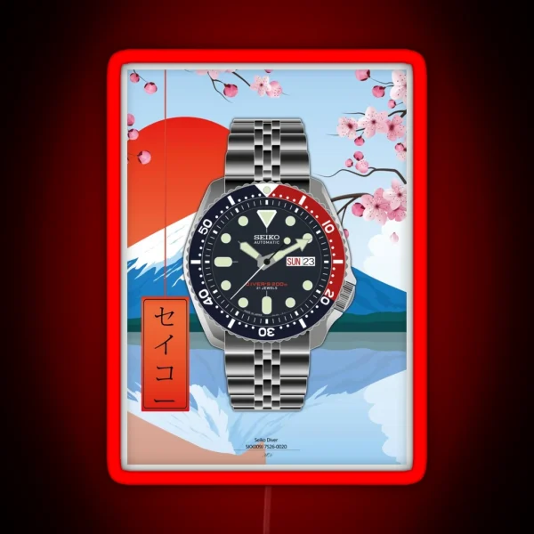 Seiko SKX009 Japan RGB Neon Sign