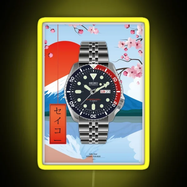 Seiko SKX009 Japan RGB Neon Sign
