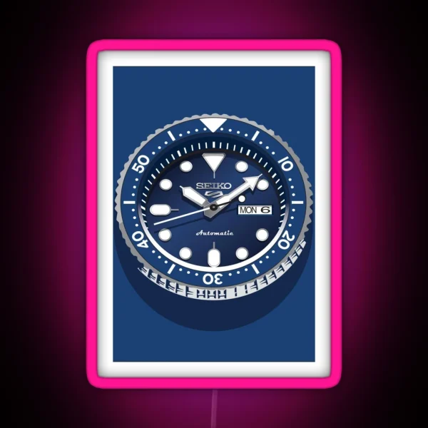 Seiko Sports Blue RGB Neon Sign