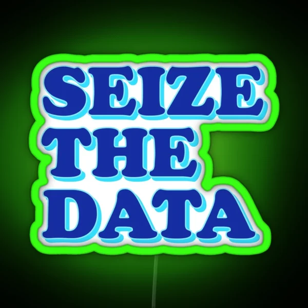 Seize The Data Baby Blue Analytics RGB Neon Sign