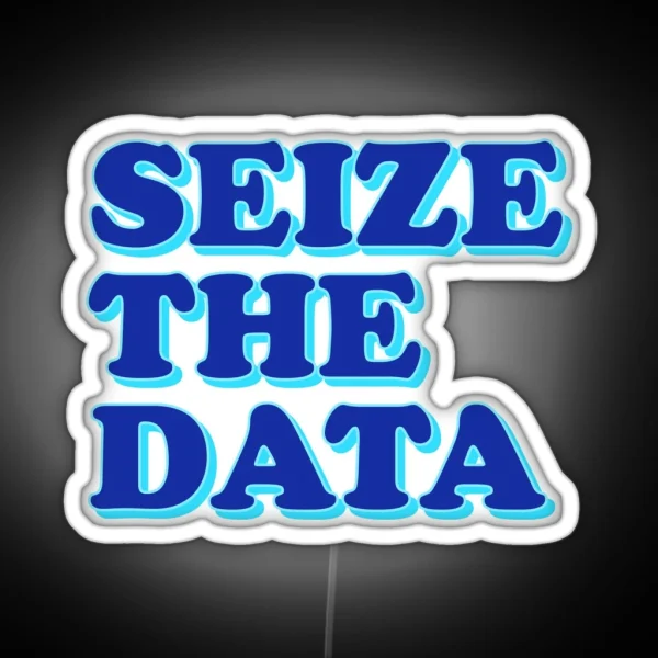 Seize The Data Baby Blue Analytics RGB Neon Sign