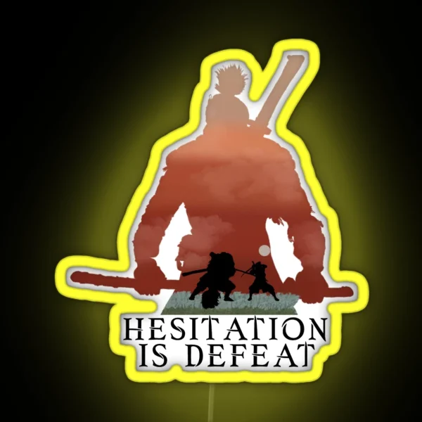 Sekiro Hesitation Is Defeat V3WS RGB Neon Sign