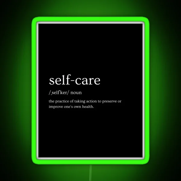 SELF CARE NOUN RGB Neon Sign