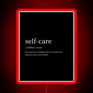 SELF CARE NOUN RGB Neon Sign