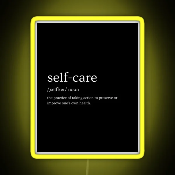 SELF CARE NOUN RGB Neon Sign