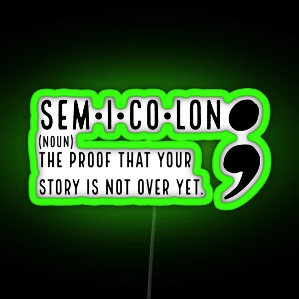 Semicolon RGB Neon Sign