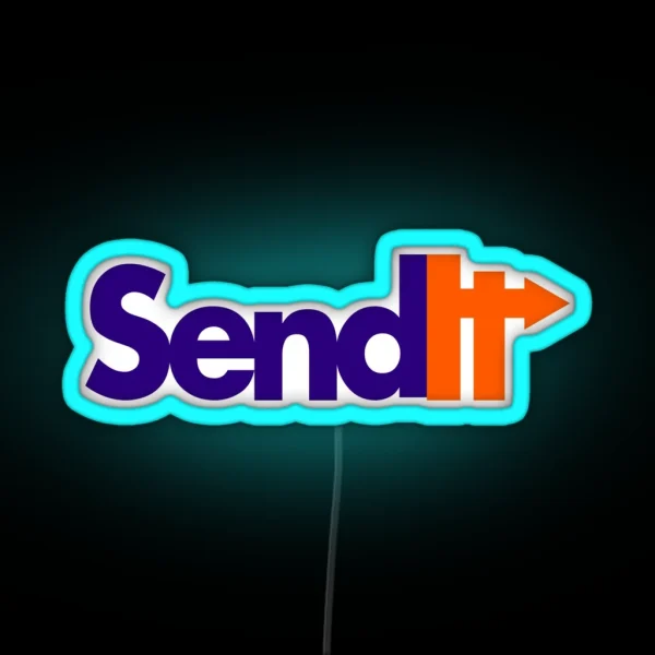 Send It Mountain Bike Fedex Logo RGB Neon Sign