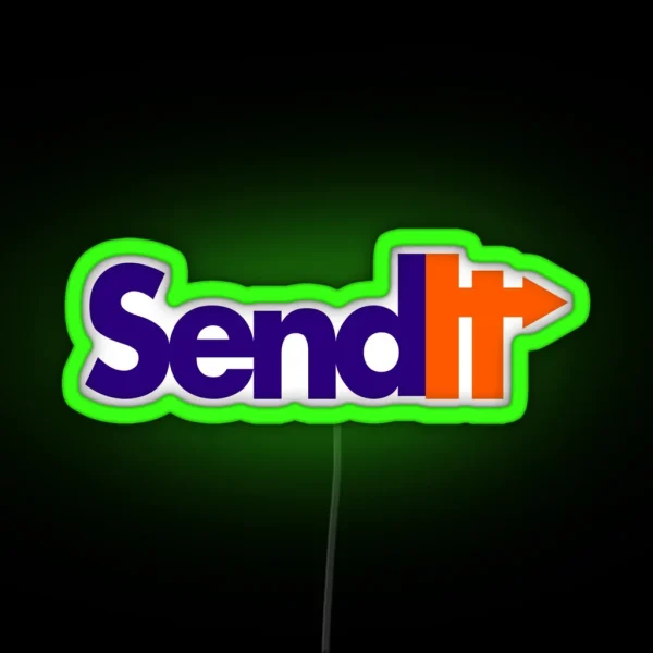 Send It Mountain Bike Fedex Logo RGB Neon Sign