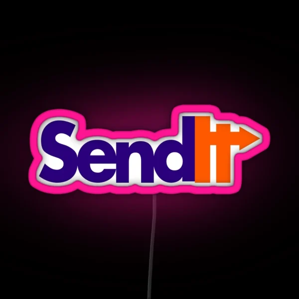 Send It Mountain Bike Fedex Logo RGB Neon Sign