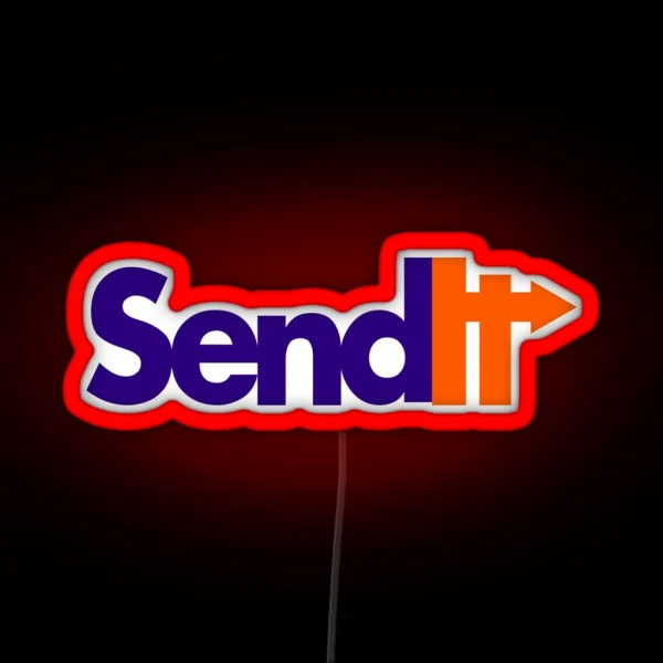 Send It Mountain Bike Fedex Logo RGB Neon Sign