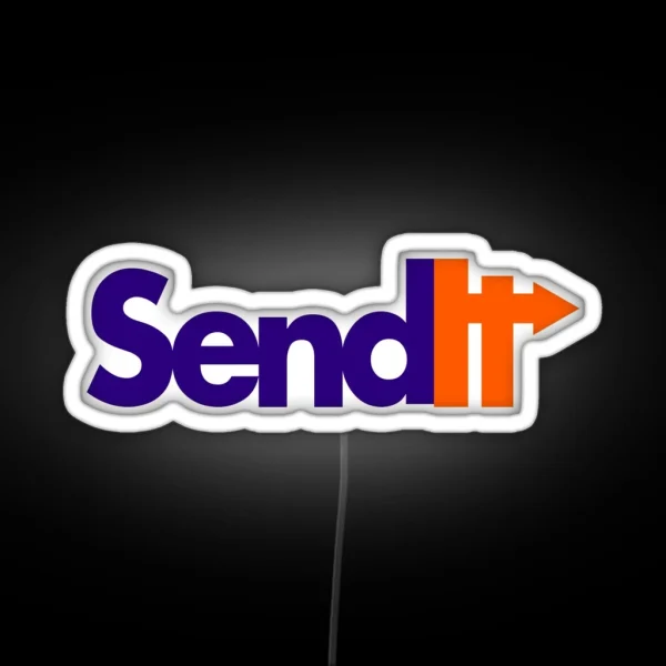 Send It Mountain Bike Fedex Logo RGB Neon Sign