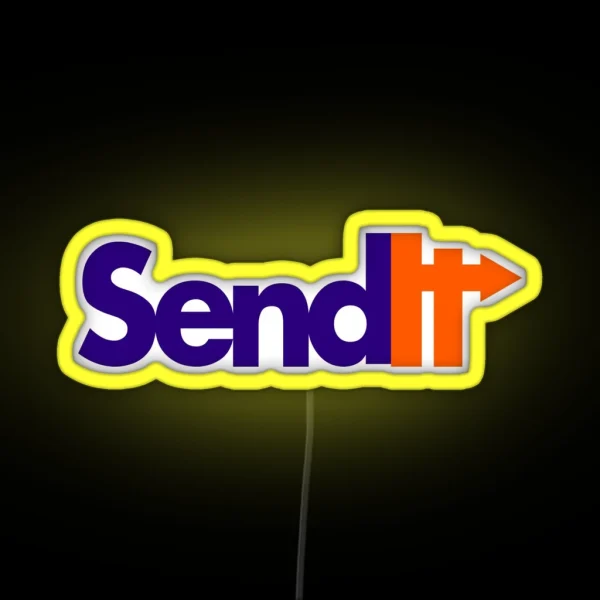 Send It Mountain Bike Fedex Logo RGB Neon Sign