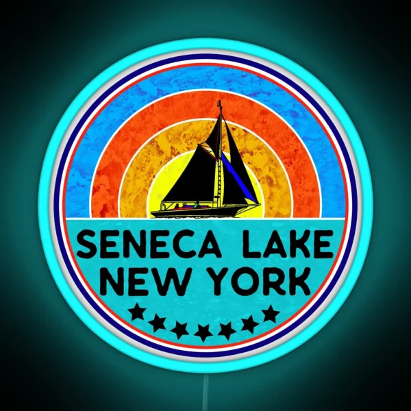 SENECA LAKE FINGER LAKES NEW YORK RGB Neon Sign