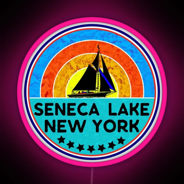 SENECA LAKE FINGER LAKES NEW YORK RGB Neon Sign