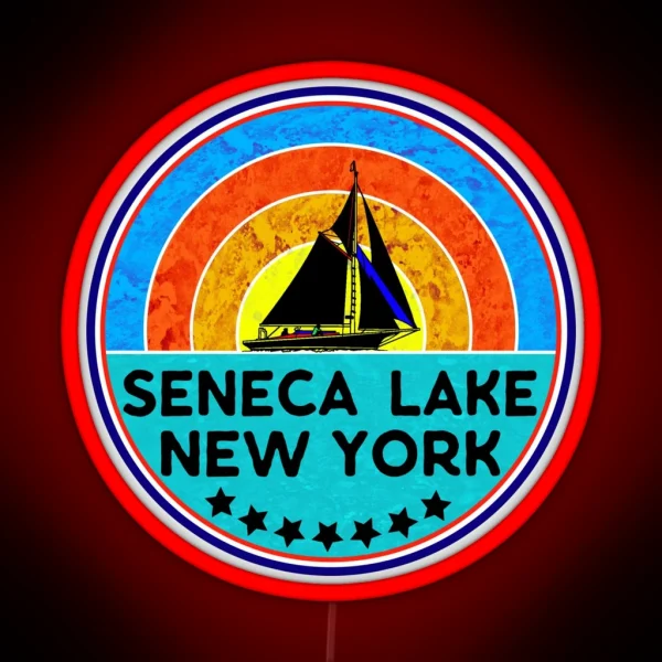 SENECA LAKE FINGER LAKES NEW YORK RGB Neon Sign