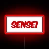 RGB Neon Sign Design Featuring Sensei - Vibrant and Modern