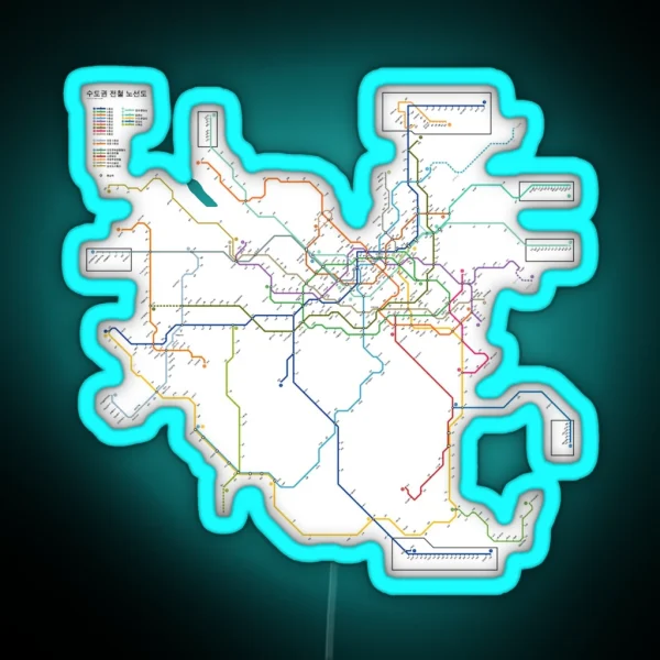 Seoul Metro Subway RGB Neon Sign