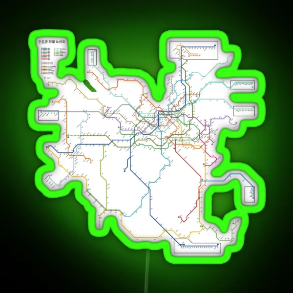 Seoul Metro Subway RGB Neon Sign