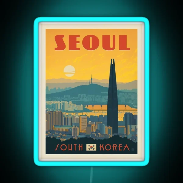 Seoul South Korea RGB Neon Sign